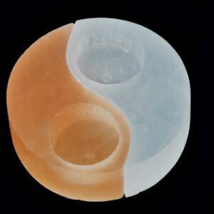 Selenite Yin Yang Candle Holder