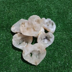 Bulk wholesale of natural heart shaped geode crystal clusters